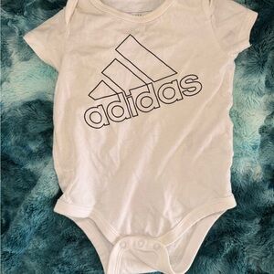 Adidas White Baby Bodysuit
